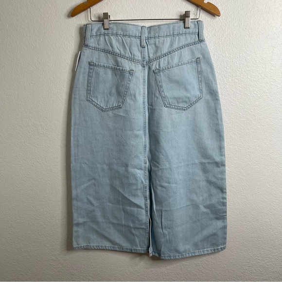 Old Navy High Rise Wow Denim Midi Skirt Light Wash Size 6 - Picture 6 of 6